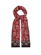 Matchesfashion.com Etro - Paisley-print Linen-blend Gauze Scarf - Mens - Red Multi