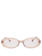 Matchesfashion.com Le Specs - Outskirt Oval Frame Acetate Glasses - Womens - Light Pink