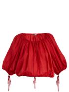 Three Graces London Moritz Balloon-sleeved Ramie Top