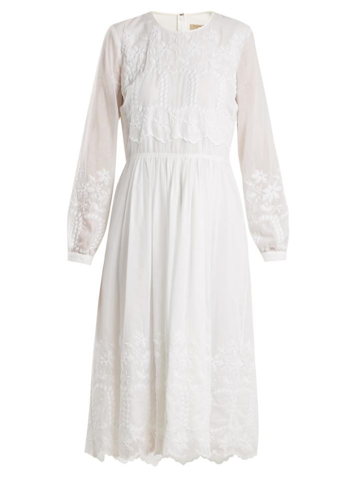 Burberry Embroidered Cotton-silk Dress