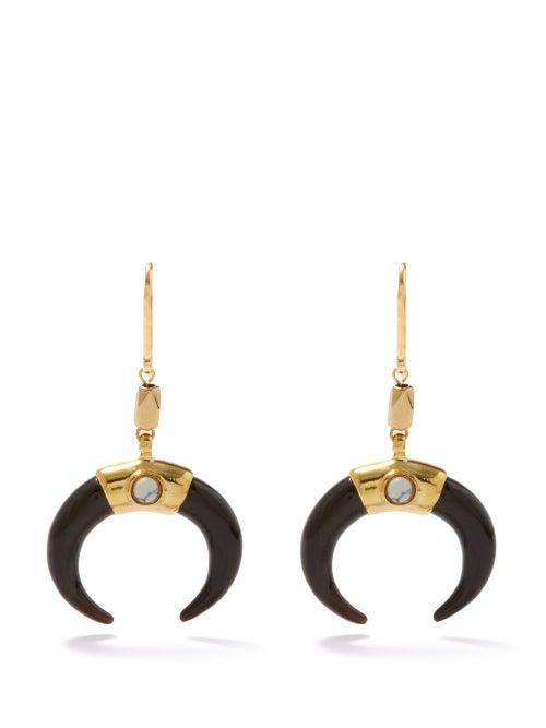Isabel Marant - Horn-drop Earrings - Womens - White Multi