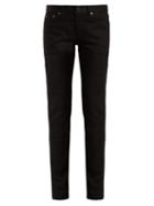 Matchesfashion.com Saint Laurent - Mid Rise Denim Skinny Jeans - Womens - Black