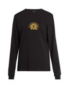 P.a.m. Solaris Embroidered Long-sleeve Cotton T-shirt