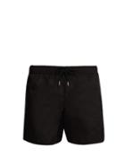 Matchesfashion.com Moncler - Rubberised Logo Swim Shorts - Mens - Black