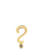 Matchesfashion.com Alison Lou - Diamond & Yellow Gold Question Mark Single Earring - Womens - Yellow Gold