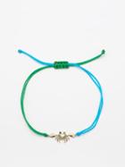Yvonne Leon - Tsavorite, Diamond & 9kt Gold Charm Cord Bracelet - Mens - Blue Green