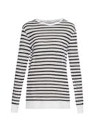 T By Alexander Wang Striped Long-sleeved Jersey Top