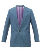 Matchesfashion.com E. Tautz - Single Breasted Wool Blazer - Mens - Navy Multi