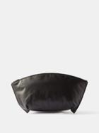 The Row - Dante Xl Leather Clutch Bag - Womens - Black