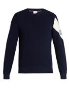 Moncler Gamme Bleu Stripe-detail Cotton Sweater