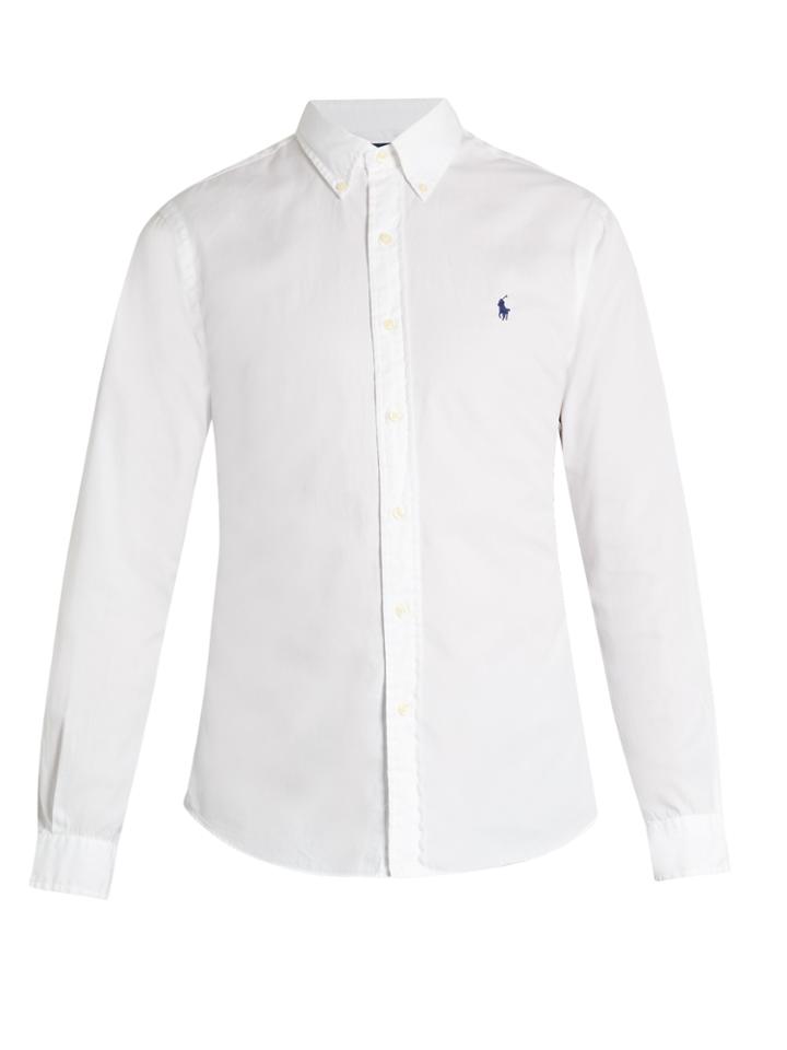 Polo Ralph Lauren Button-down Collar Logo-embroidered Cotton Shirt