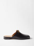 Gucci - Horsebit Leather Backless Loafers - Mens - Black