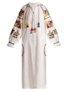 Vita Kin Boucl Embroidered Mid-weight Linen Dress