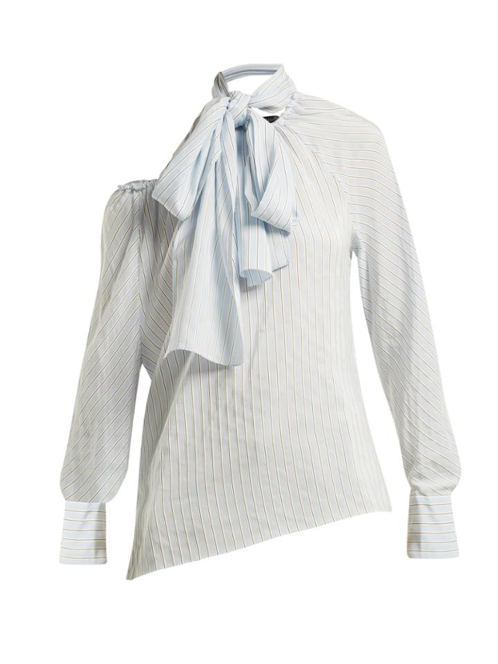 Anna October Striped Off-the-shoulder Top