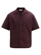 Matchesfashion.com Umit Benan - Short Sleeved Cotton Shirt - Mens - Dark Purple
