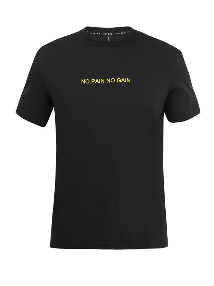 Blackbarrett By Neil Barrett No Pain No Gain-print Cotton T-shirt
