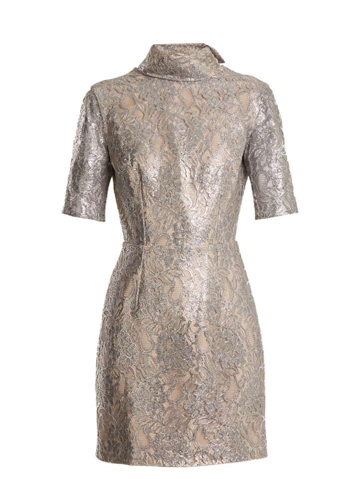 Emilia Wickstead Pearl Floral-lace Mini Dress
