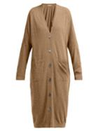 Matchesfashion.com Queene And Belle - Kennedy Long Wool Cardigan - Womens - Beige