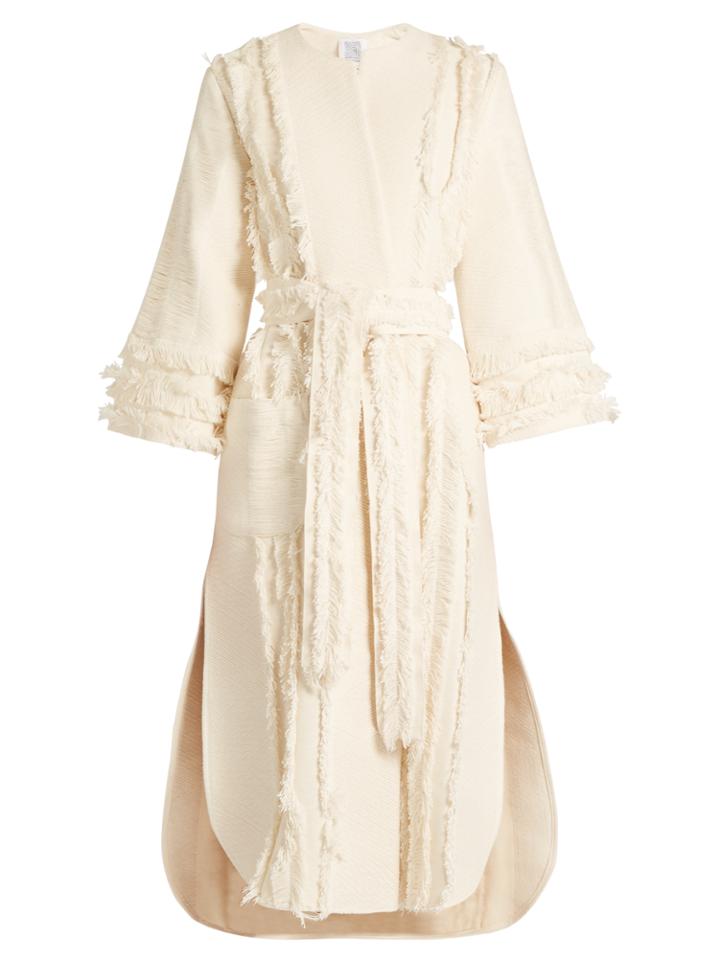 Rosie Assoulin Collarless Cotton-blend Coat