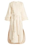 Rosie Assoulin Collarless Cotton-blend Coat