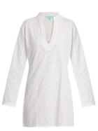 Matchesfashion.com Melissa Odabash - Charlotte Broderie Anglaise Cotton Kaftan - Womens - White