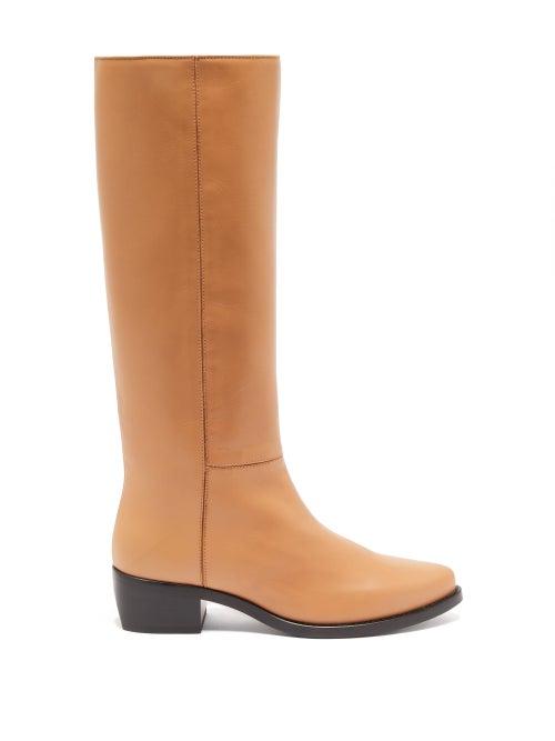 Matchesfashion.com Legres - Knee-high Leather Riding Boots - Womens - Tan