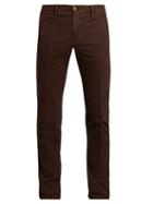 Incotex Slim-leg Micro-weave Cotton-blend Chino Trousers