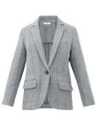 Matchesfashion.com Isabel Marant Toile - Charly Single-breasted Wool Blazer - Womens - Grey