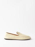 The Row - Canal Grained-leather Loafers - Womens - Cream