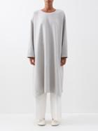 Eskandar - A-line Quilted Cotton Midi Dress - Womens - Grey