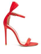 Matchesfashion.com Gianvito Rossi - Satin 105 Pliss Cuff Stiletto Sandals - Womens - Red