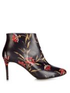 Balenciaga George V Coquelicot-print Leather Ankle Boots