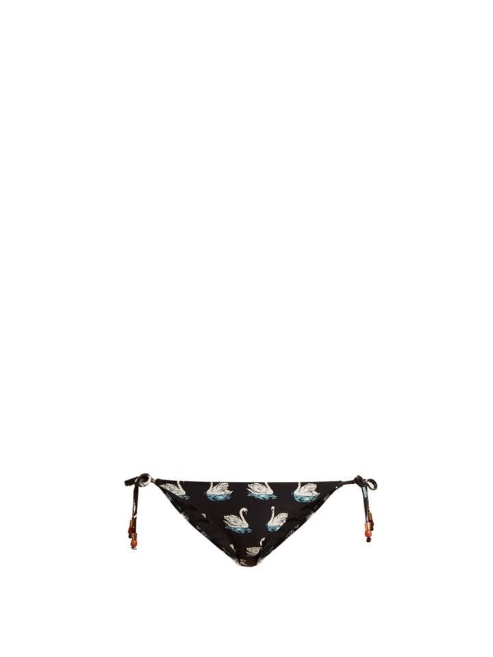 Stella Mccartney Swan-print Tie-side Bikini Briefs