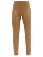 Matchesfashion.com Joseph - Mid-rise Leather Leggings - Womens - Beige