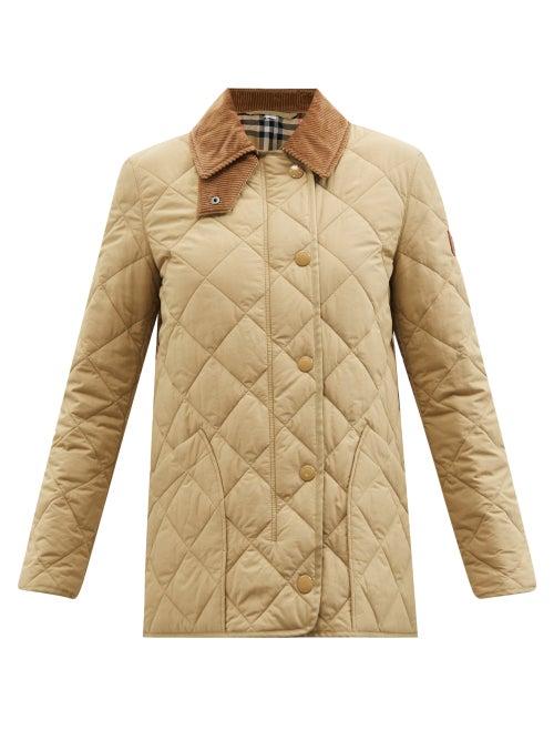 Burberry - Cotswold Quilted-shell Jacket - Womens - Beige