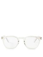 Saint Laurent Eyewear - D-frame Acetate And Metal Glasses - Mens - Beige