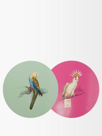 Les Ottomans - Set Of Four La Menagerie Hand-painted Placemats - Multi