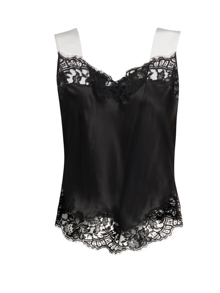 Givenchy Lace-trimmed Silk-satin Cami Top