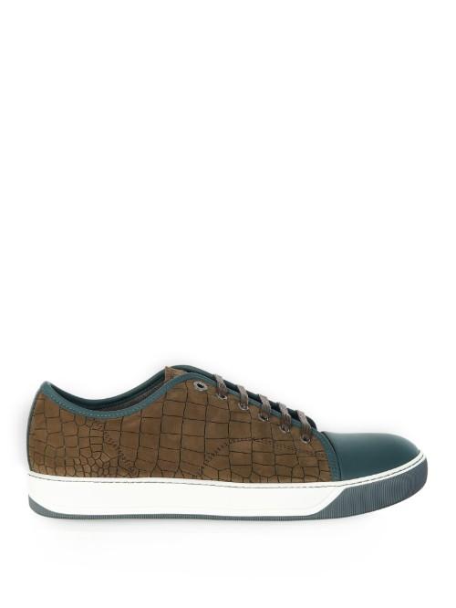 Lanvin Crocodile-effect Leather Trainers