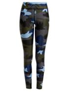 Matchesfashion.com The Upside - Camouflage Print Leggings - Womens - Blue Multi