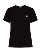 Matchesfashion.com Maison Kitsun - Fox Appliqu Cotton T Shirt - Mens - Black