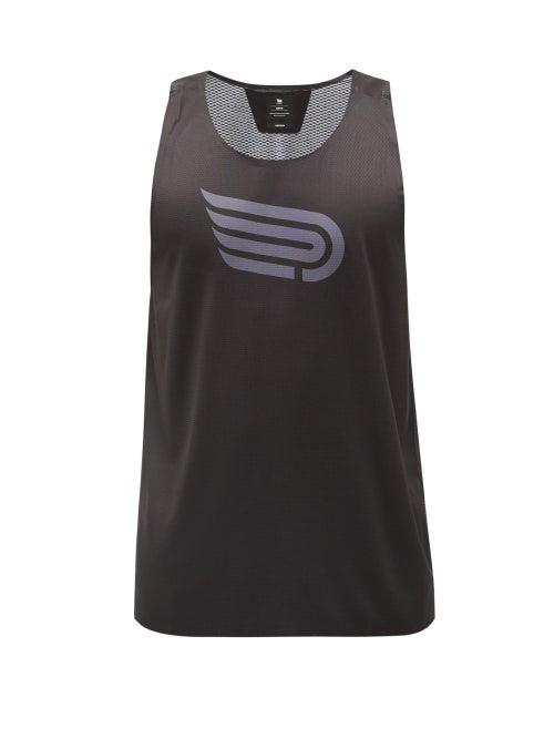 Mens Activewear Pressio - Arahi Recycled-fibre Mesh And Jersey Tank Top - Mens - Black