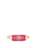 Matchesfashion.com Diane Kordas - Evil Eye Diamond & Sapphire Woven Bracelet - Womens - Pink