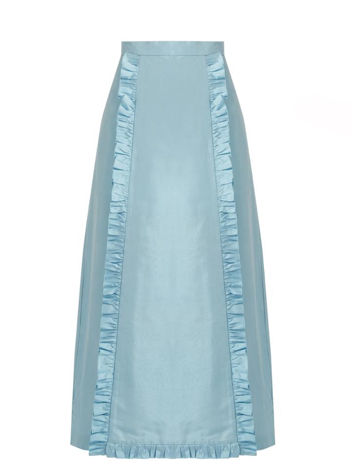 The Vampire's Wife Tee Pee Ruffled Silk Skirt