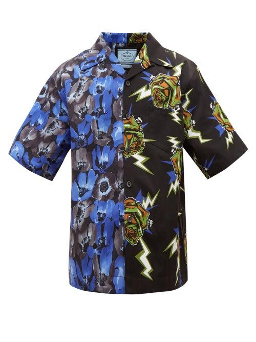 Matchesfashion.com Prada - Rose And Anemone Print Cotton Shirt - Mens - Multi