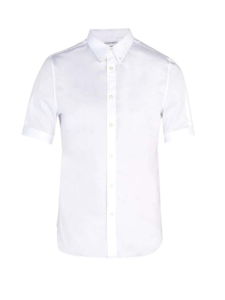 Alexander Mcqueen Brad Pitt Short-sleeve Poplin Shirt