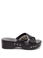 Matchesfashion.com Ancient Greek Sandals - Marilisa Crossover-strap Leather Clogs - Womens - Black