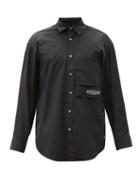 Matchesfashion.com Wooyoungmi - Logo-embroidered Cotton Shirt - Mens - Black