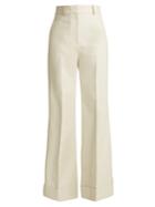 Khaite Beatrice Wide-leg Cotton-twill Trousers