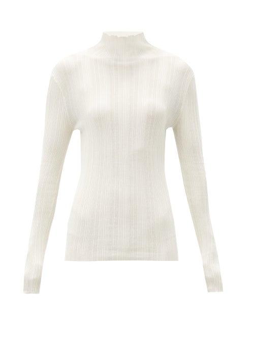 Matchesfashion.com Totme - Narano High-neck Ribbed Sweater - Womens - Ivory